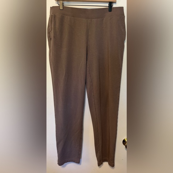 PureJill Affinity Women’s Brown Slim Leg Pants 1X Brown - Picture 2 of 7